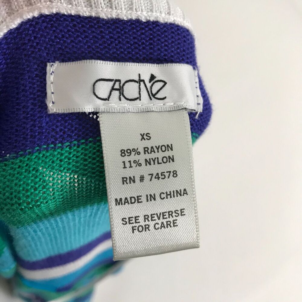 Cache Knit Cardigan Open Front Size Xs Y2k - image 2